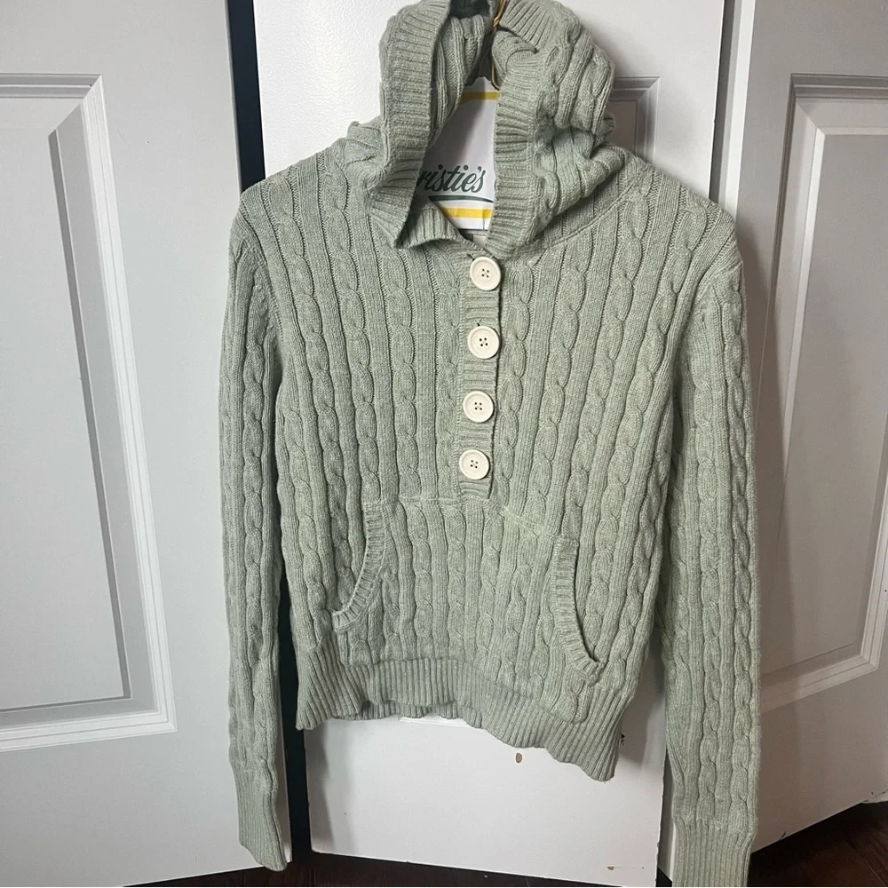 Polo Jeans Ralph Lauren Sage Cable Knit pullover Sweater kids sz L